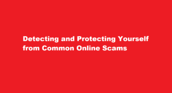 Detecting and Protecting Yourself from Common Online Scams