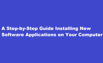 How to install a new software application on your computer