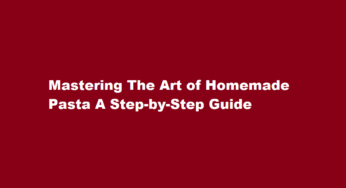 Mastering The Art of Homemade Pasta A Step-by-Step Guide