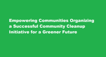 Empowering Communities Organizing a Successful Community Cleanup Initiative for a Greener Future