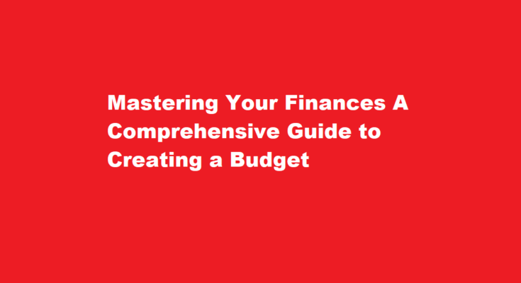 how to create a budget