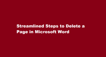 Streamlined Steps to Delete a Page in Microsoft Word