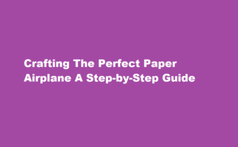 how to make a paper aeroplane