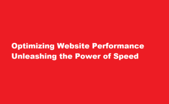 how to optimise website performance