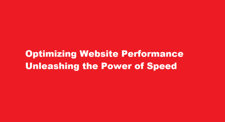 how to optimise website performance