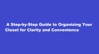  A Step-by-Step Guide to Organizing Your Closet for Clarity and Convenience