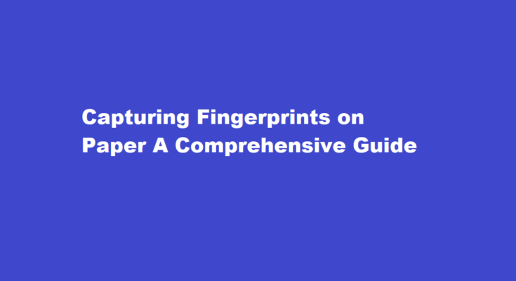 how to print fingerprints on paper