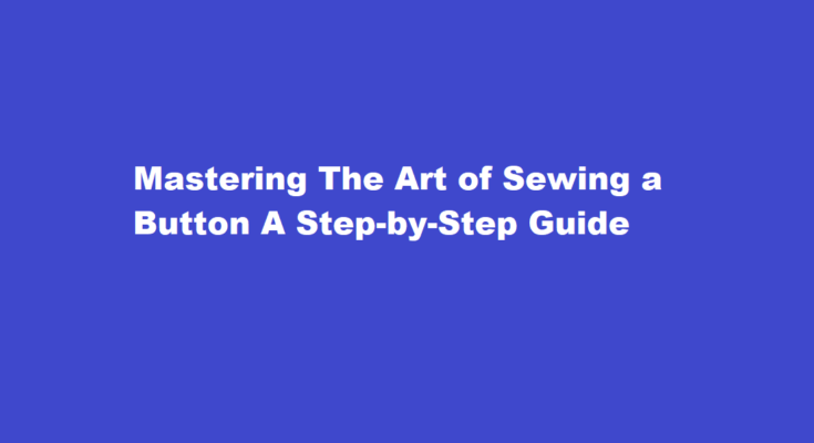 how to sew a button