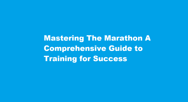 how to train for a marathon