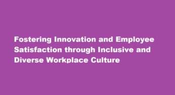 Fostering Innovation and Employee Satisfaction through Inclusive and Diverse Workplace Culture