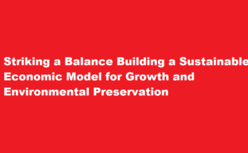 How to establish a sustainable economic model