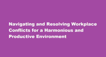 Navigating and Resolving Workplace Conflicts for a Harmonious and Productive Environment