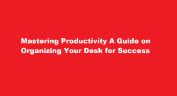 Mastering Productivity A Guide on Organizing Your Desk for Success