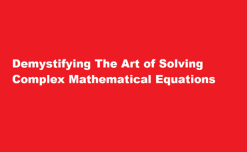 How to solve a complex mathematical equation