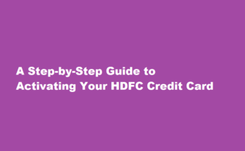 how to activate hdfc credit card