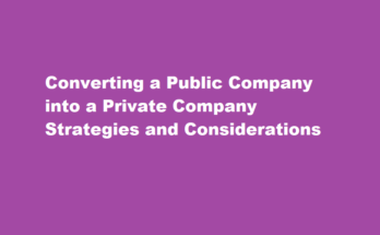 how to convert public company into private company