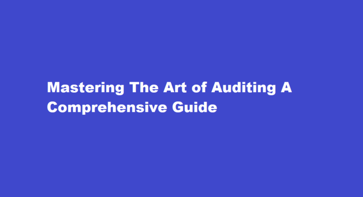 how to do auditing