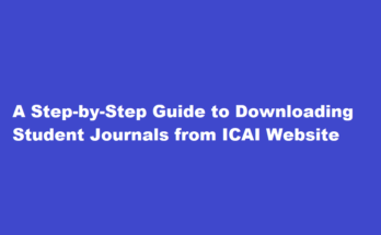 how to download student journal from ICAI