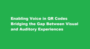 Enabling Voice in QR Codes Bridging the Gap Between Visual and Auditory Experiences 