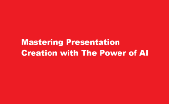 how to make presentation using AI