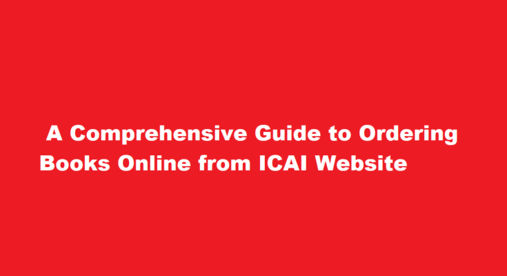 how to order books online from ICAI website