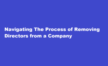 how to remove directors of a company