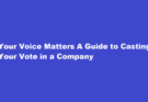 how to vote in a company