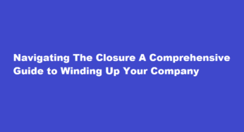 Navigating The Closure A Comprehensive Guide to Winding Up Your Company