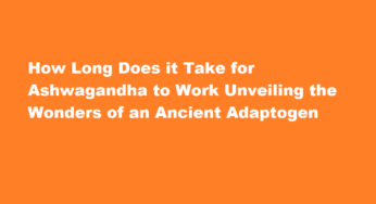 How Long Does it Take for Ashwagandha to Work Unveiling the Wonders of an Ancient Adaptogen