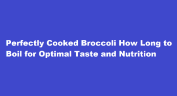 Perfectly Cooked Broccoli How Long to Boil for Optimal Taste and Nutrition