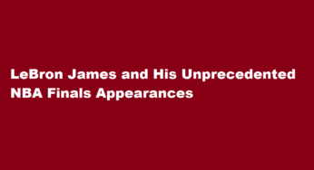 LeBron James and His Unprecedented NBA Finals Appearances