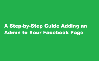 how to add admin to facebook page