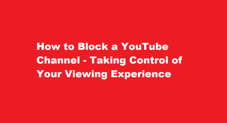 how to block a youtube channel