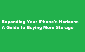 how to buy more storage on iphone