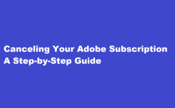 how to cancel adobe subscription