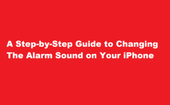 how to change alarm sound on iphone