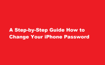 how to change iphone password