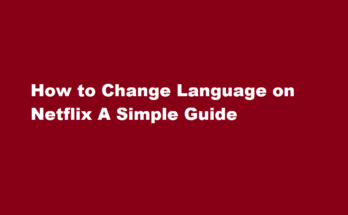 how to change language on netflix