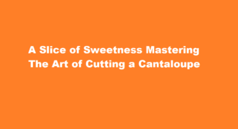 A Slice of Sweetness Mastering The Art of Cutting a Cantaloupe