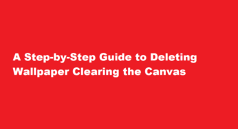 A Step-by-Step Guide to Deleting Wallpaper Clearing the Canvas