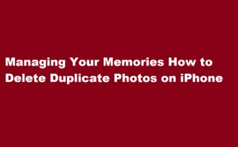 how to delete duplicate photos on iphone