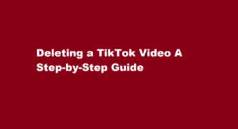 Deleting a TikTok Video A Step-by-Step Guide