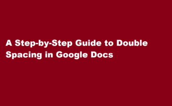 how to double space in google docs