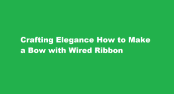 Crafting Elegance How to Make a Bow with Wired Ribbon