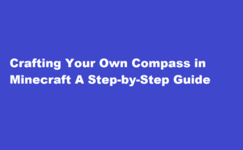 how to make a compass in minecraft