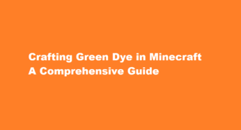 Crafting Green Dye in Minecraft A Comprehensive Guide