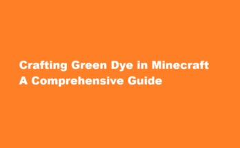 how to make green dye in minecraft