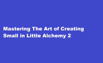 how to make small in little alchemy 2