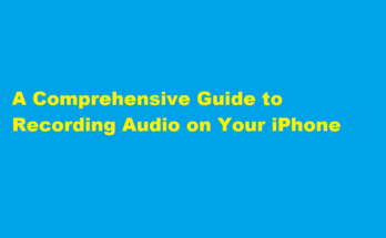 how to record audio on iphone