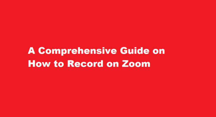 how to record on zoom